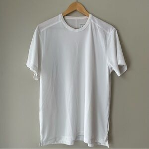 EVERLANE UNIFORM Basic White Mesh T-Shirt Short Sleeve Tee Size L